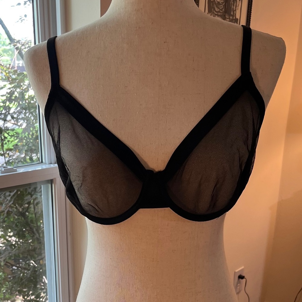 Le Mystere 34DDD Black Sheer Underwire Bra